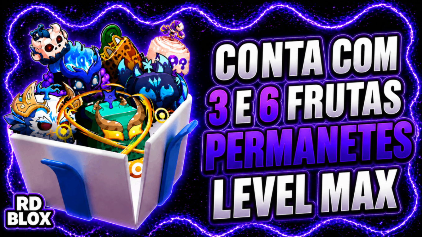⭐ LVL 2800 COM 3 A 6 FRUTAS PERMANENTES (CONTAS BLOX FRUITS)