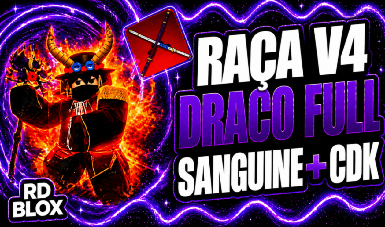 🧛🩸 LV2800 + V4 DRACO  FULL + GHM + CDK + SG + SANGUINE ART (CONTAS BLOX FRUITS)