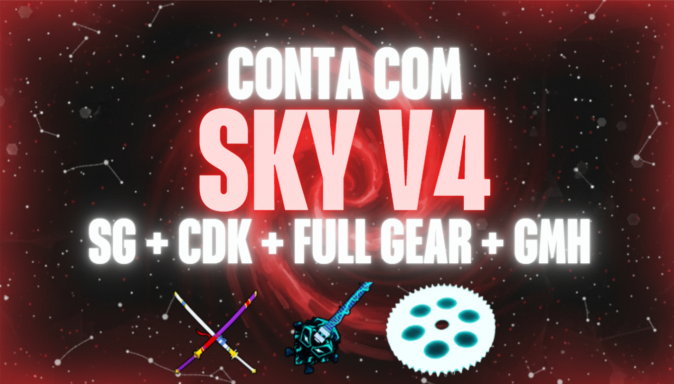 SKY FULL GEAR V4 + GODHUMAN + CURSED DUAL KATANA + SKULL GUITAR + LV 2800