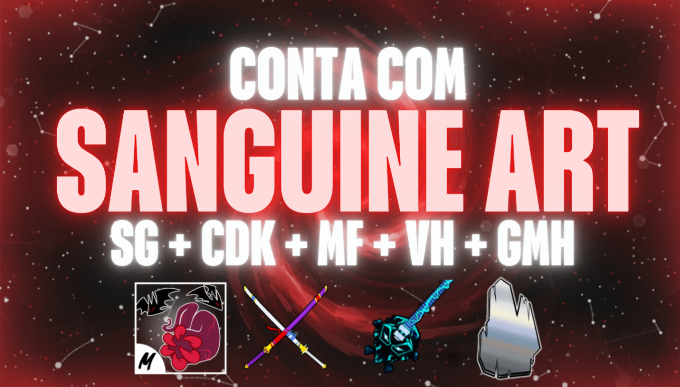 SANGUINE ART + GODHUMAN + CURSED DUAL KATANA + MF + VH + SOUL GUITAR + LV 2800