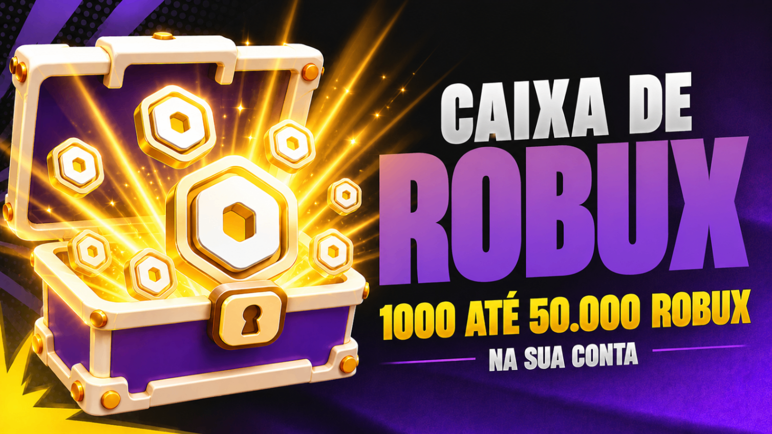 💎 CAIXA DE ROBUX  🔥 1.000 a 50.000 ROBUX! 🍀