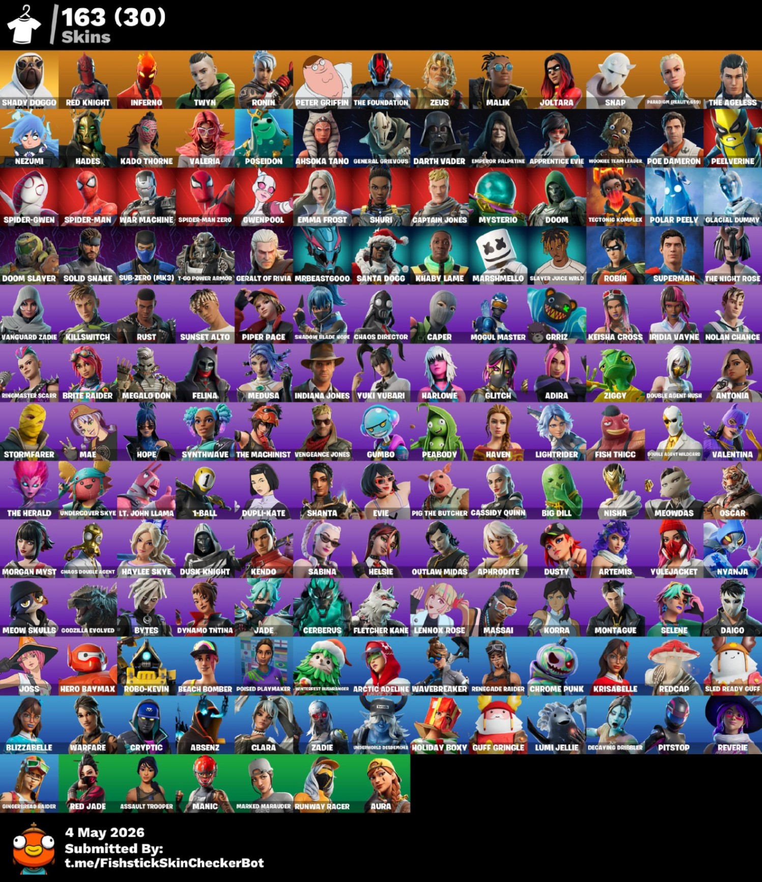 163 SKINS + FULL ACESSO + 242 PICARETAS + TRYHARDS