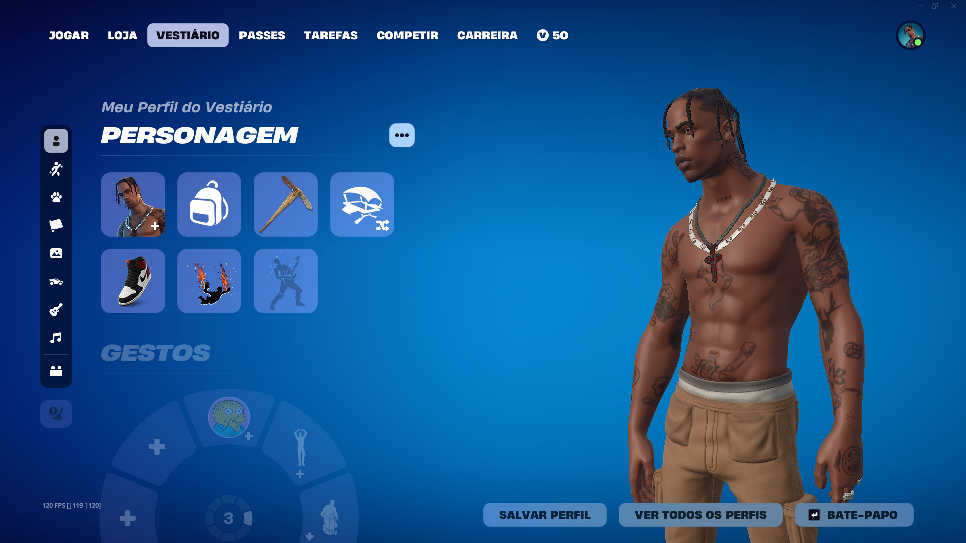 63 SKINS + 13 DE LOJA + TRAVIS SCOTT + 68 PICARETAS + NFA + INATIVA DESDE 02/12/2025