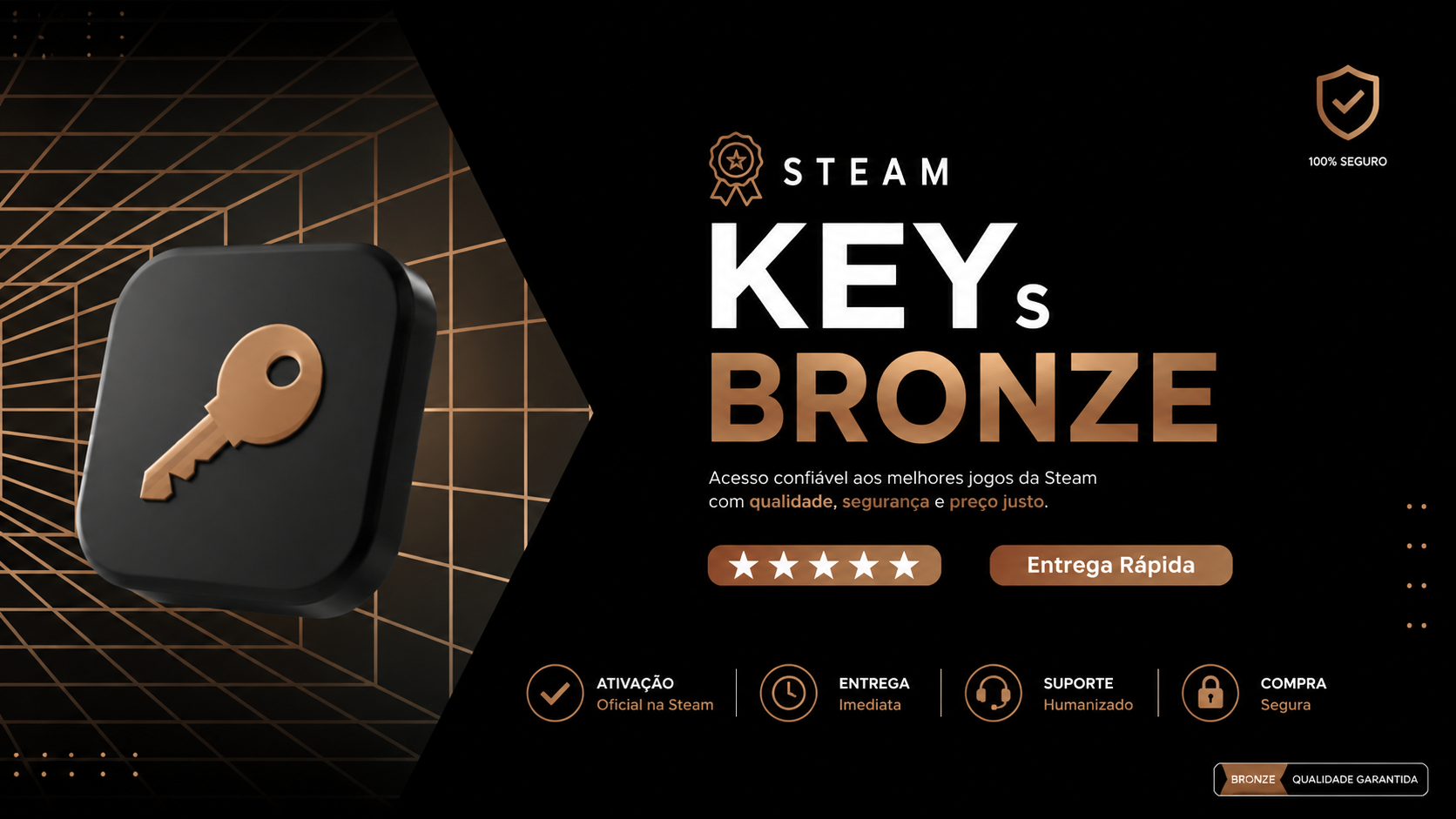 STEAM KEYs BRONZE (Valor aleatório)