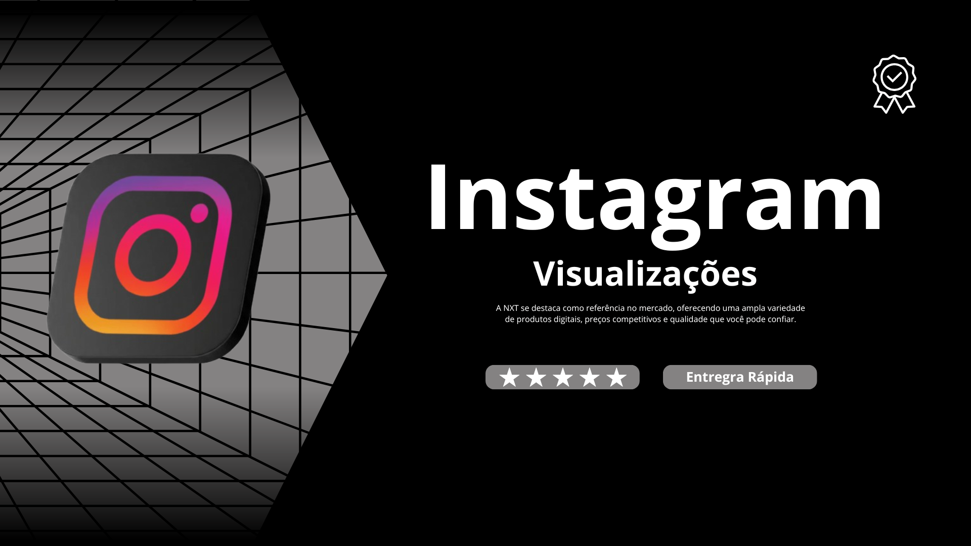 1.000  Visualizações de reels/vídeo Reais • Instagram