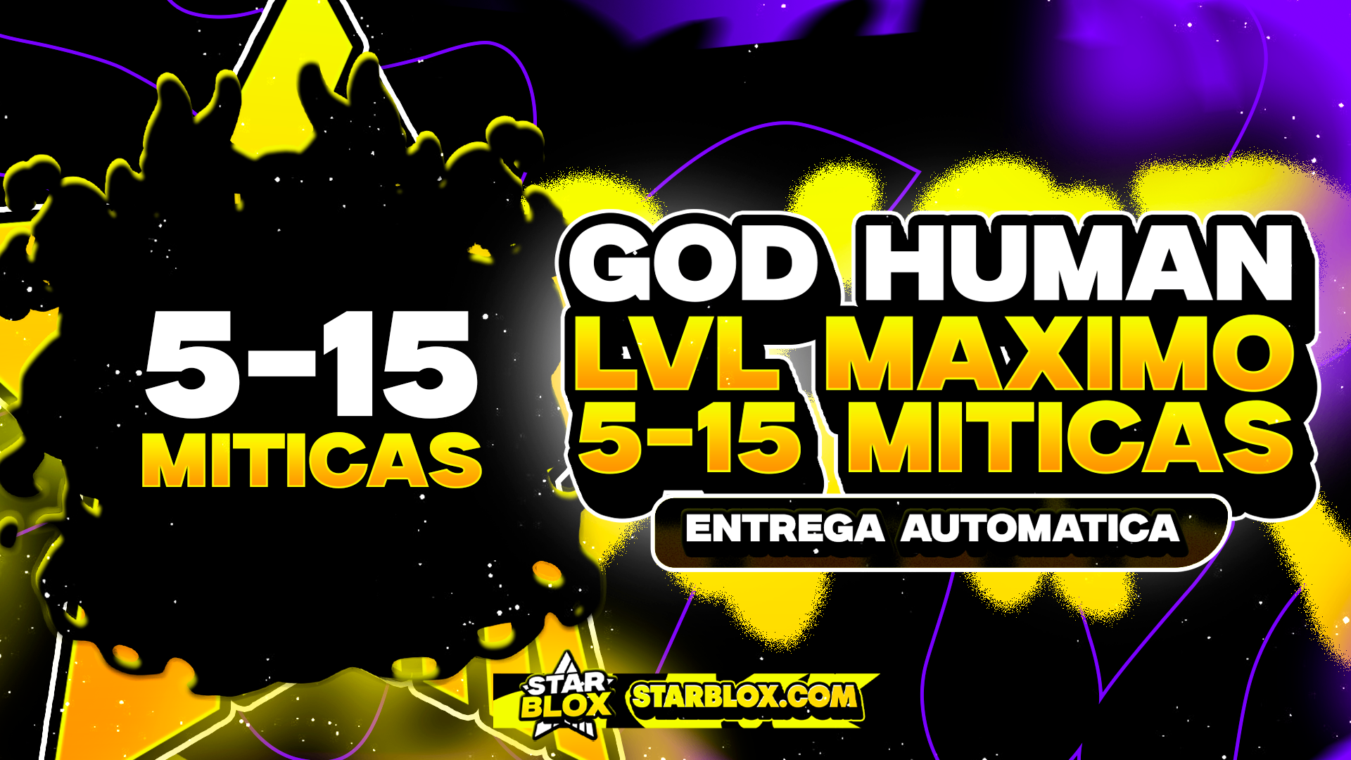 GODHUMAN 👊 + 5 OU 15 MÍTICAS BAÚ ⭐ + LEVELMAXIMO 🚀
