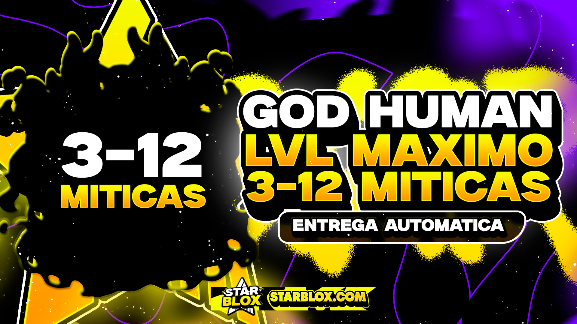 GODHUMAN 👊 + 3 OU 12 MÍTICAS BAÚ ⭐ + LEVELMAXIMO 🚀
