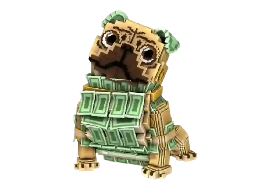 💸🐶MONEY MONEY PUGGY 21M/S+