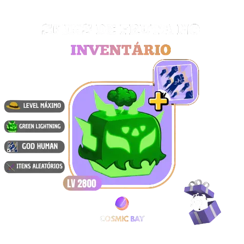 🟢⚡LEVEL 2800 + GREEN LIGHTINING NO INVENTÁRIO + GODHUMAN