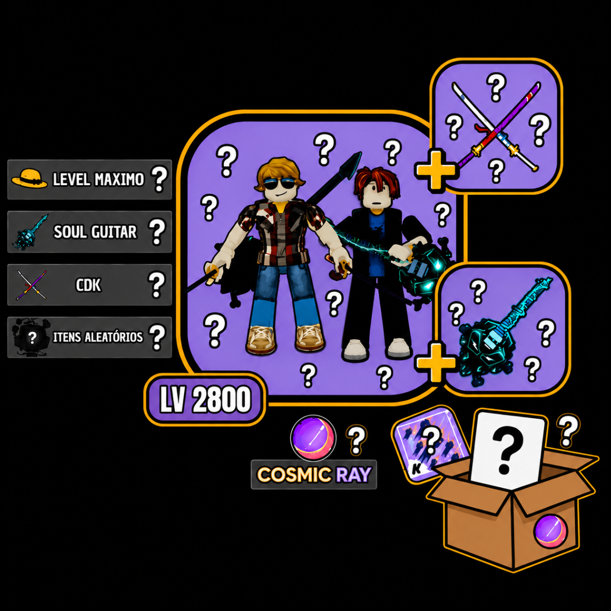 📦LVL 1500 BASICA + ITENS ALEATORIOS