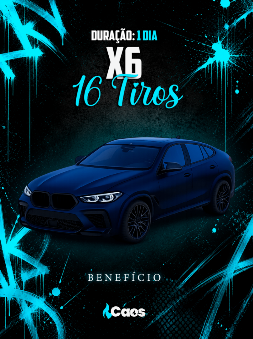 X6 Blindada 16 Tiros - 1 Dia