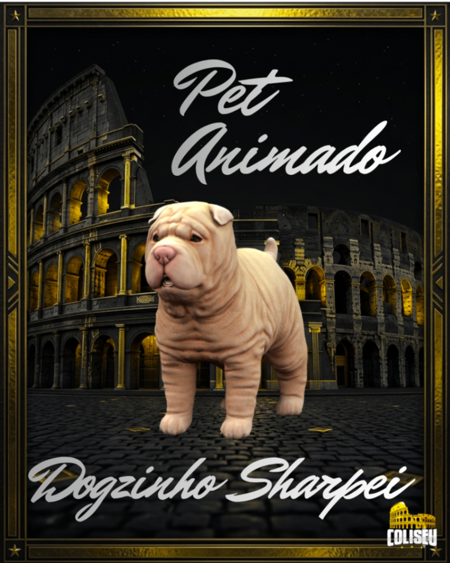 Pet animado Dogzinho Sharpei