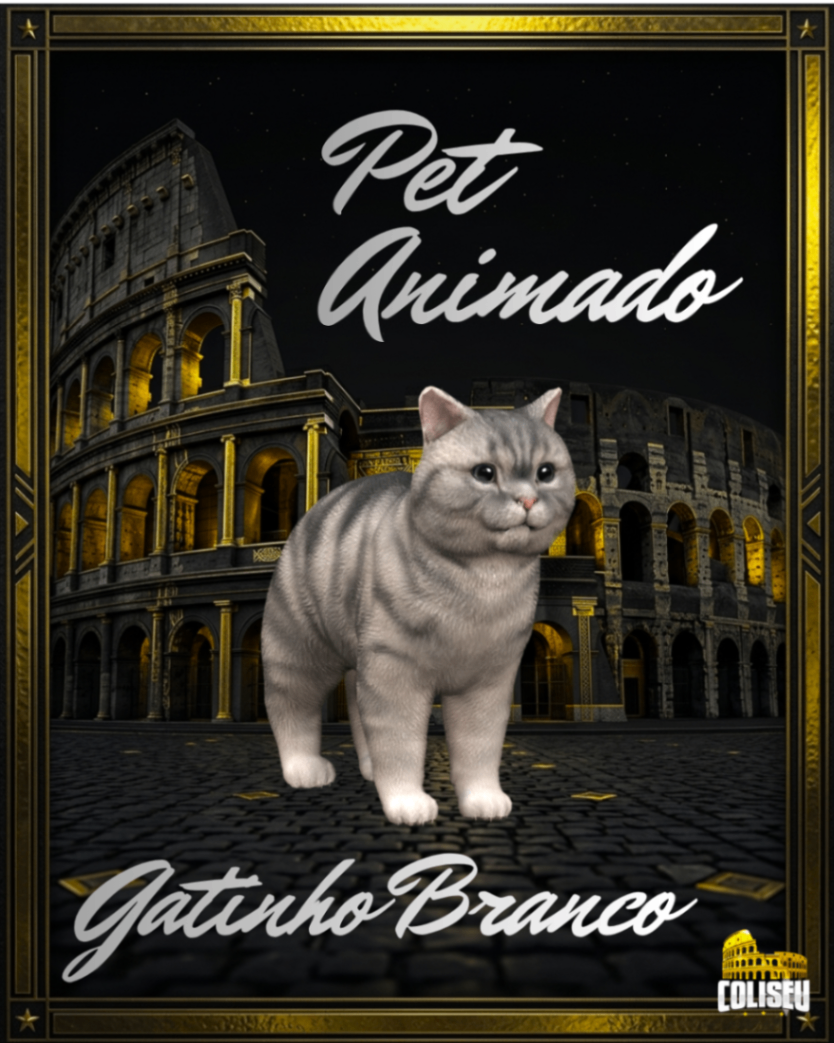 Pet animado Gatinho Branco