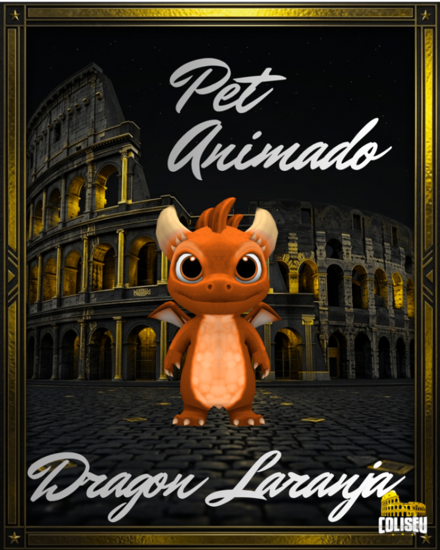 Pet animado BabyDragon Laranja