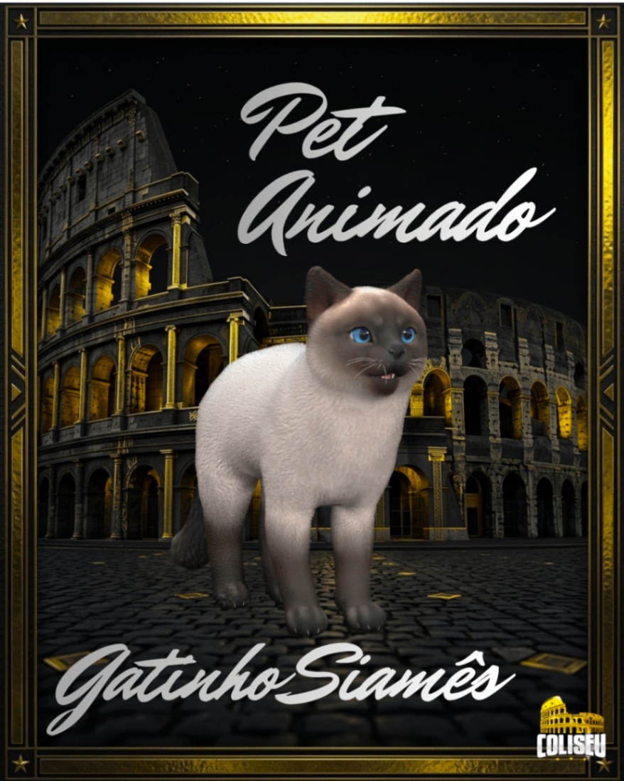 Pet animado Gatinho Siamês