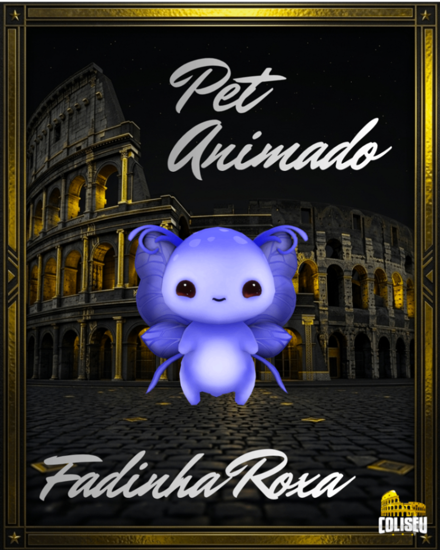 Pet animado Fadinha Roxa
