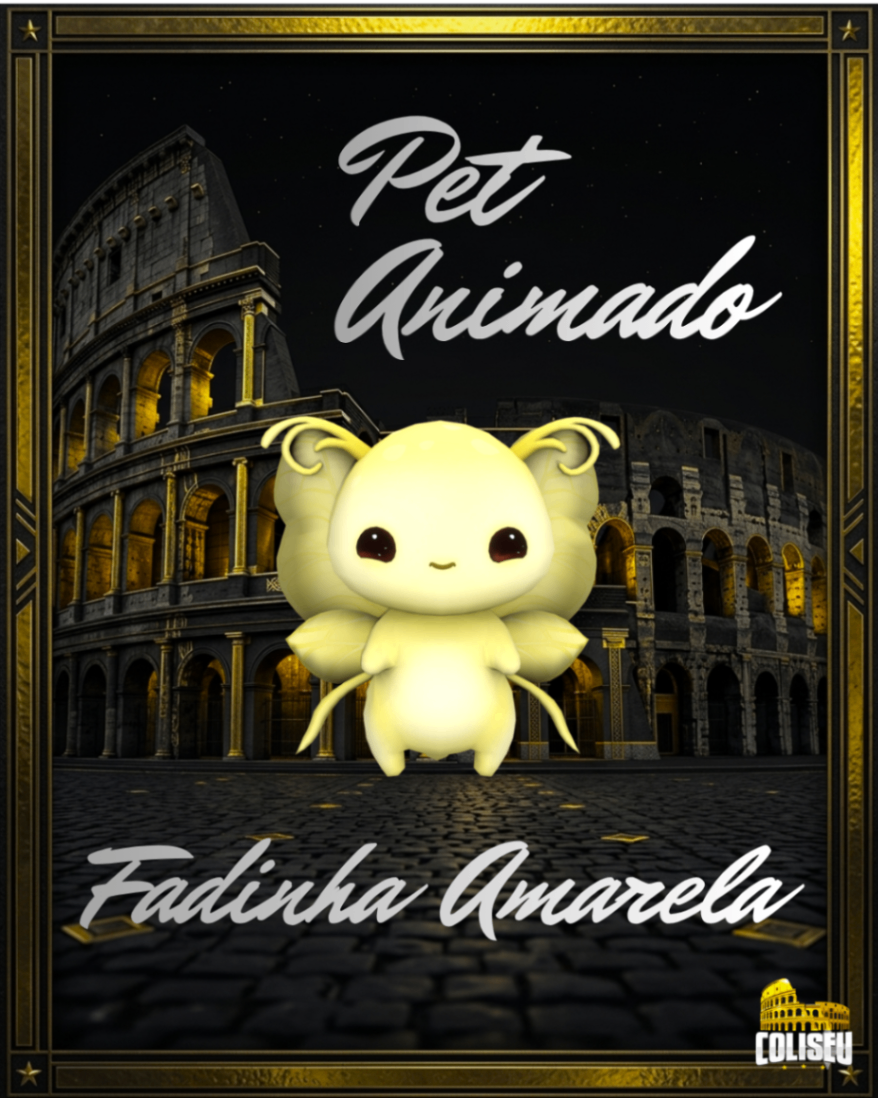 Pet animado Fadinha Amarela