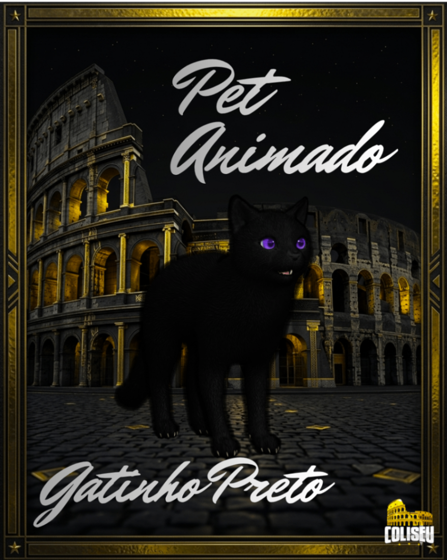 Pet animado Gatinho Preto