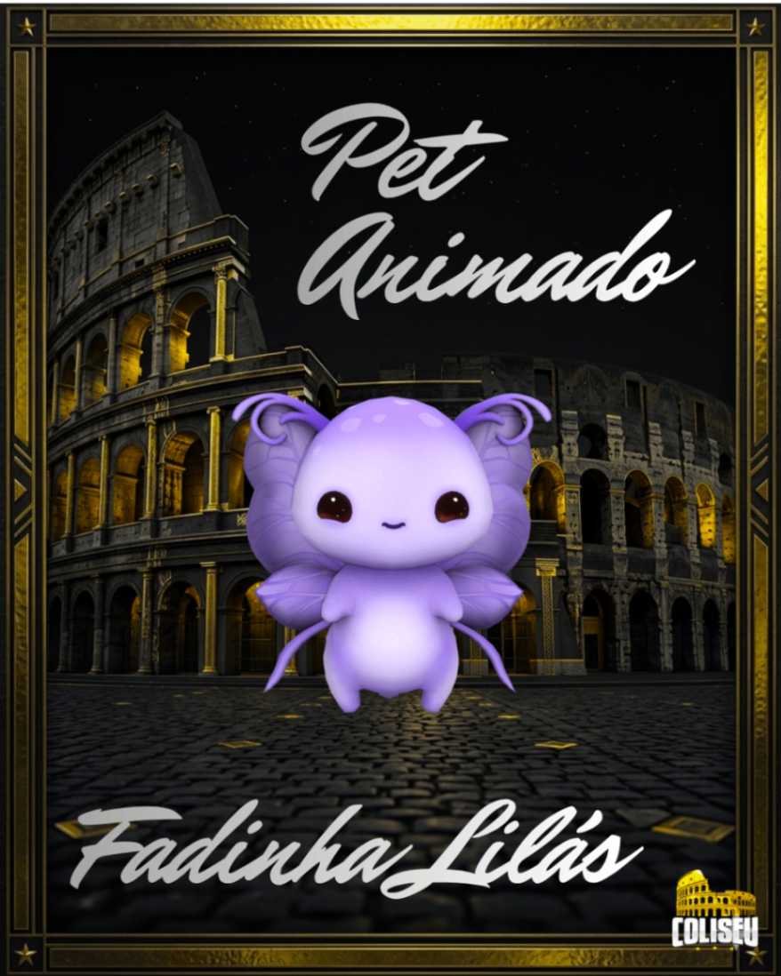 Pet animado Fadinha Lilás