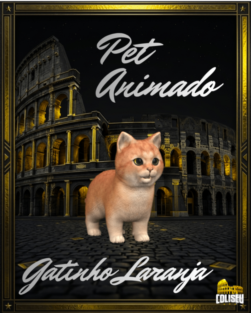 Pet animado Gatinho Laranja