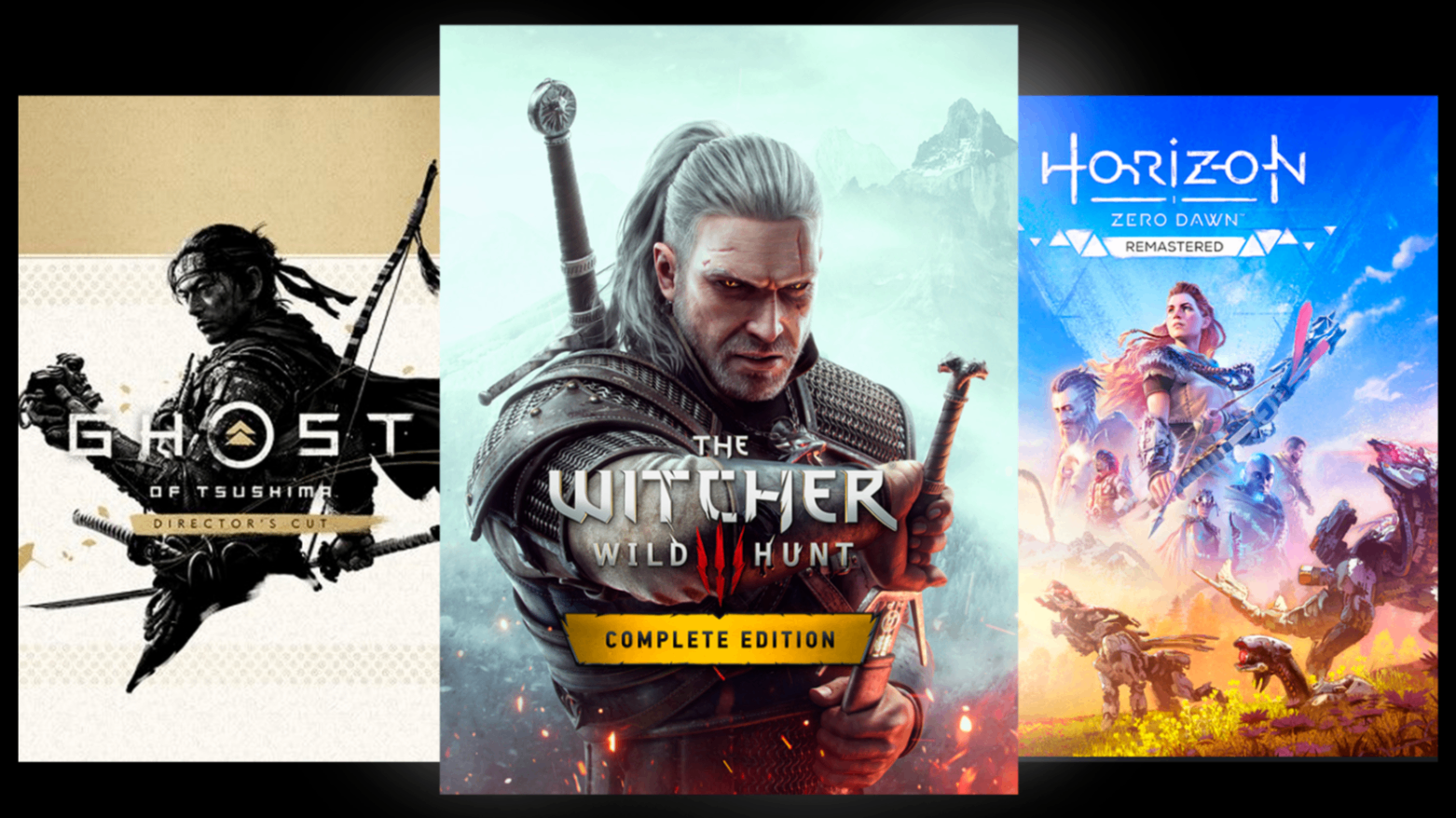 Pack Mundo Aberto - Ghost of Tsushima, The Witcher , Horizon Zero Dawn