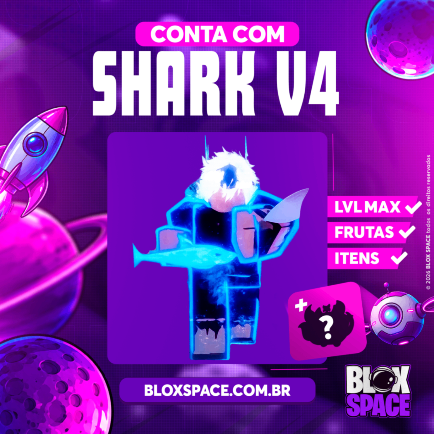 『 🦈 』SHARK V4 FULL + GODHUMAN + LEVEL MÁX [🔥 Popular 🔥]