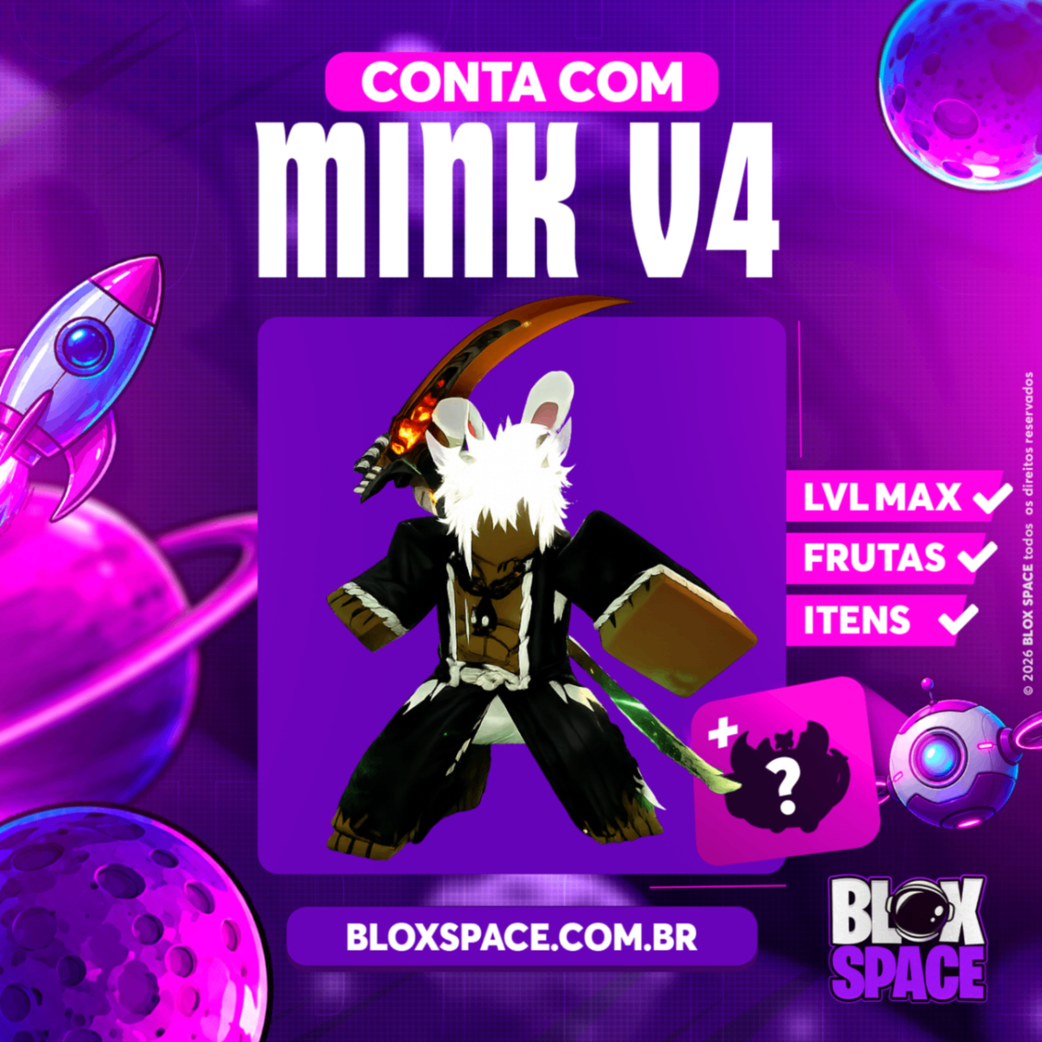 『 🐾 』MINK V4 FULL + GODHUMAN + LEVEL MÁX [🔥 Popular 🔥]