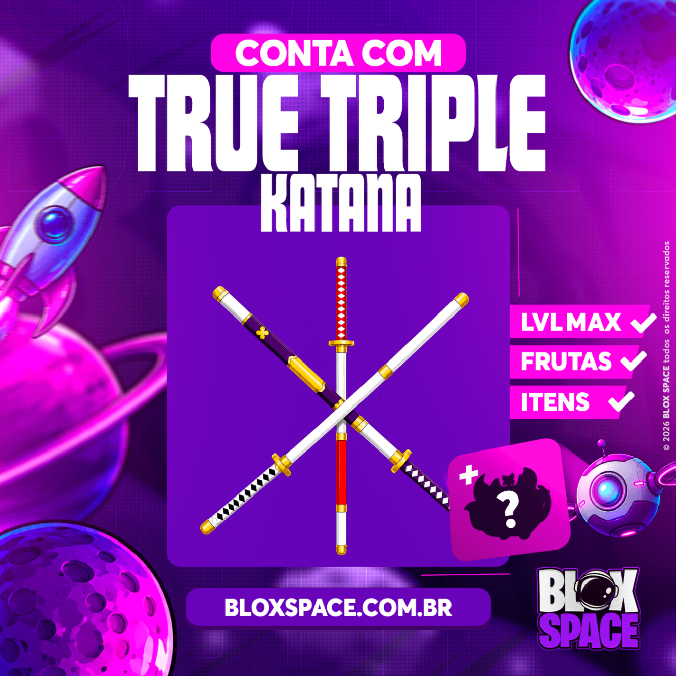 GodHuman +  True Triple Katana ⚔️ + Level maximo