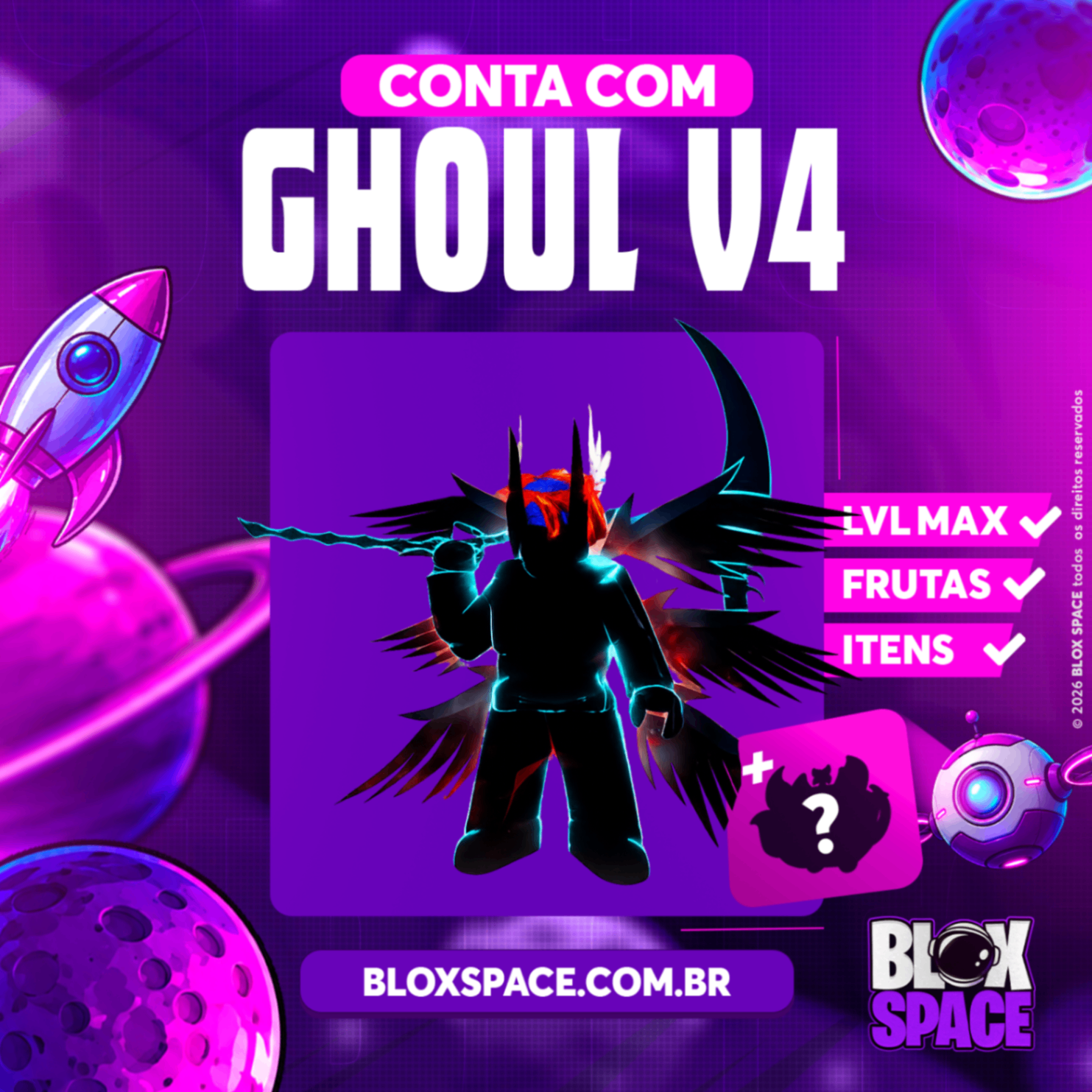 『 👻 』GHOUL  V4 FULL + GODHUMAN + LEVEL MÁX [🔥 Popular 🔥]