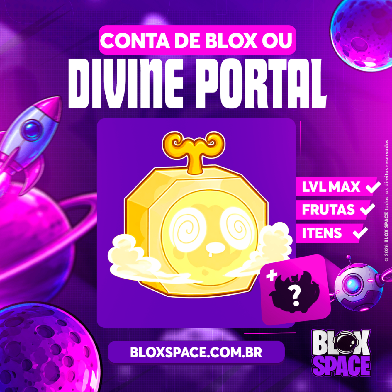 「💛」DIVINE PORTAL OU CONTA DE BLOX FRUITS GARANTIDA!!! TESTE SUA SORTE 🔥