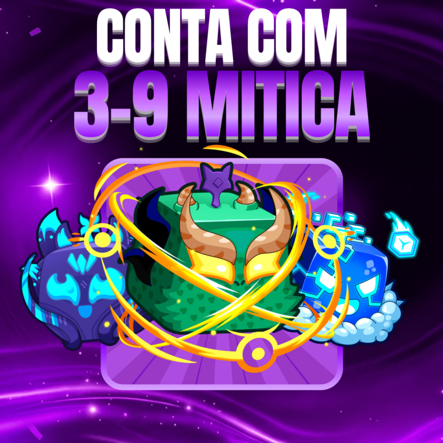 GodHuman + 3 ou 9 Míticas Baú ⭐ + Levelmaximo