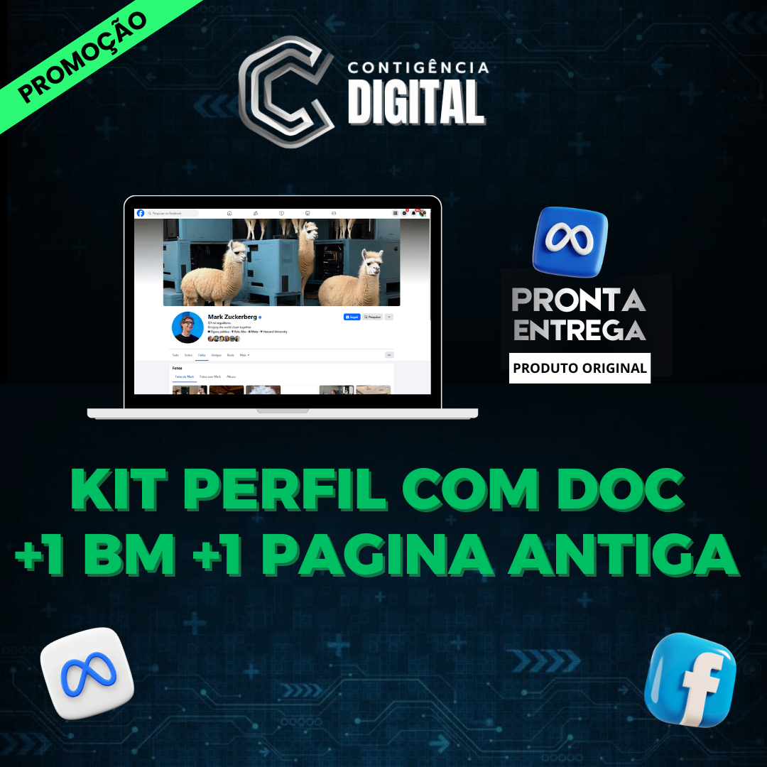 KIT Perfil Verificado com Documento Real + BM e Página Antiga