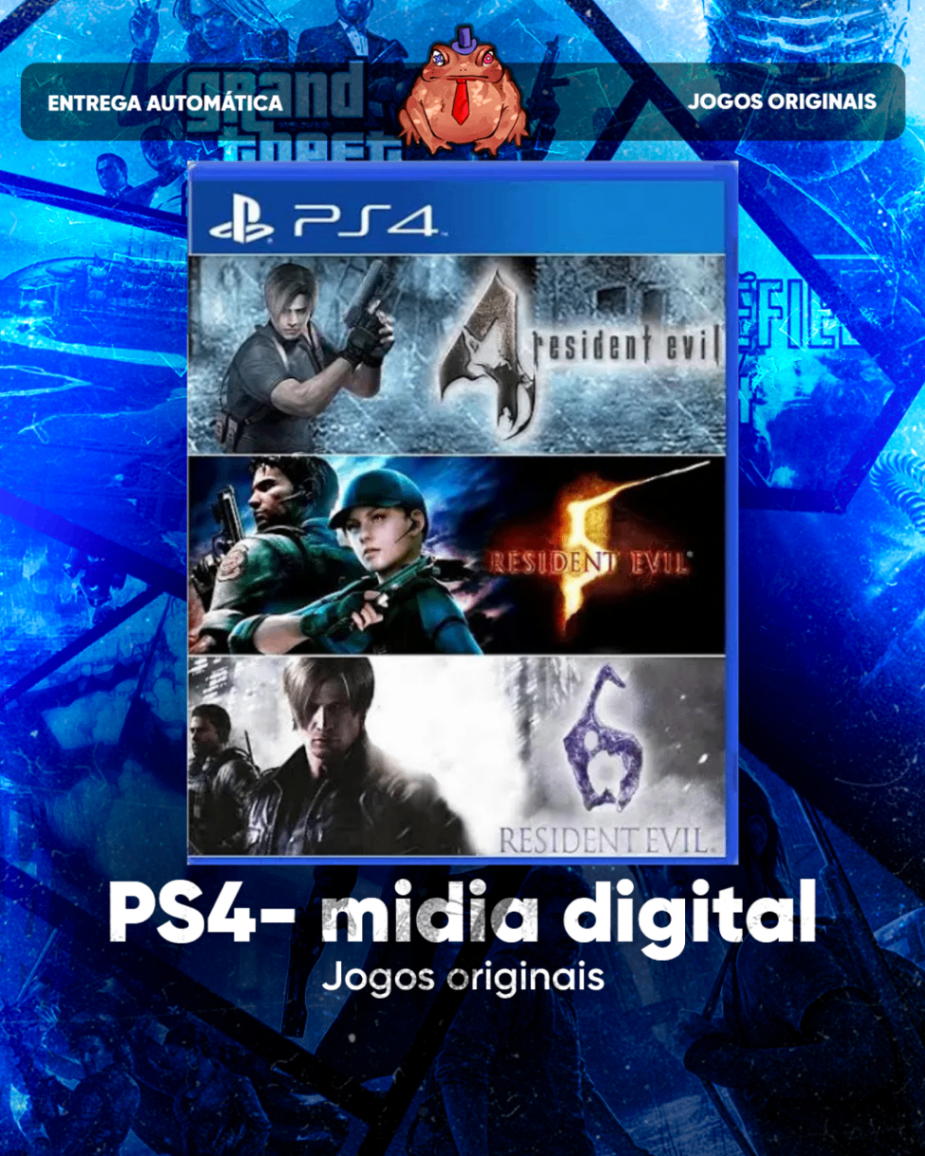 Pacote Triplo Resident Evil Primária - Ps4