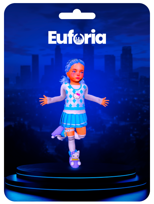 SKIN KITTY AZUL