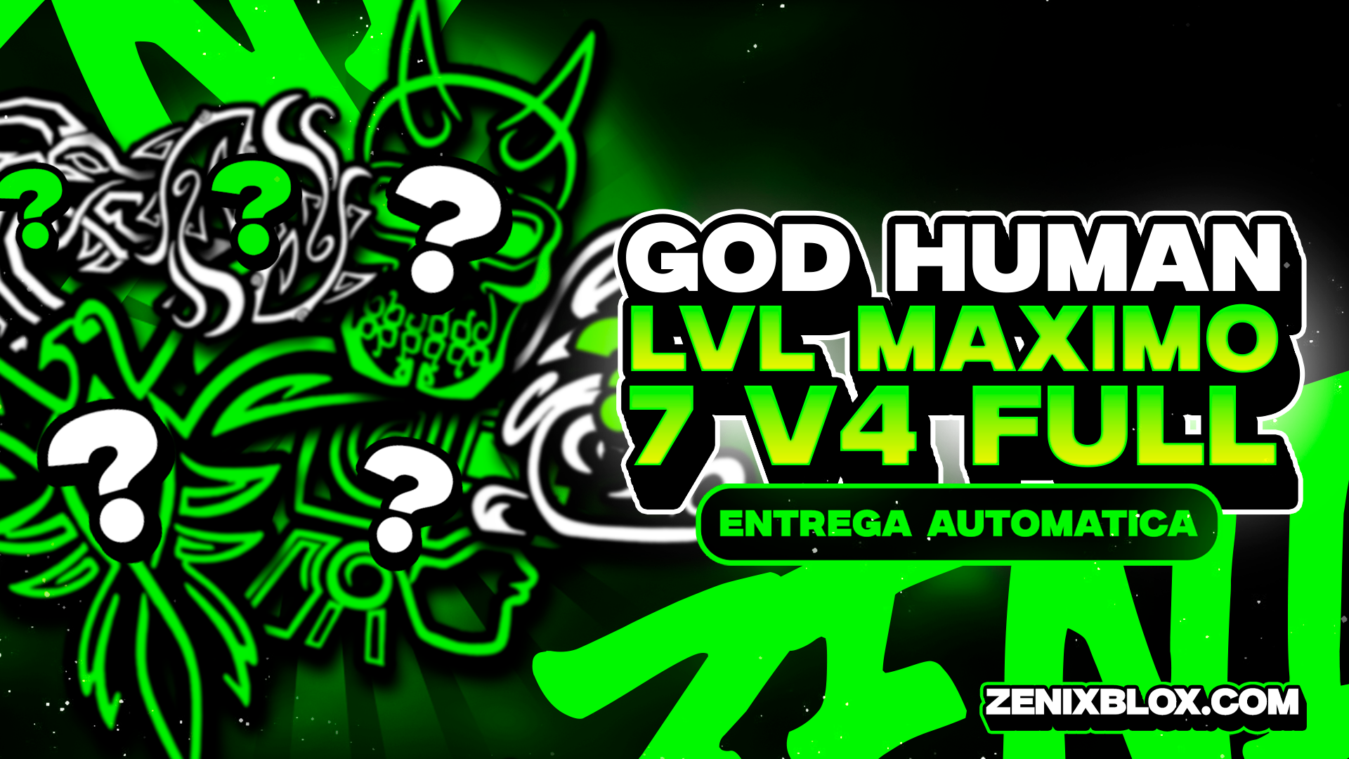❓LEVEL 2800 + 7 RAÇAS V4 FULL COM GOD HUMAN E CDK ❓