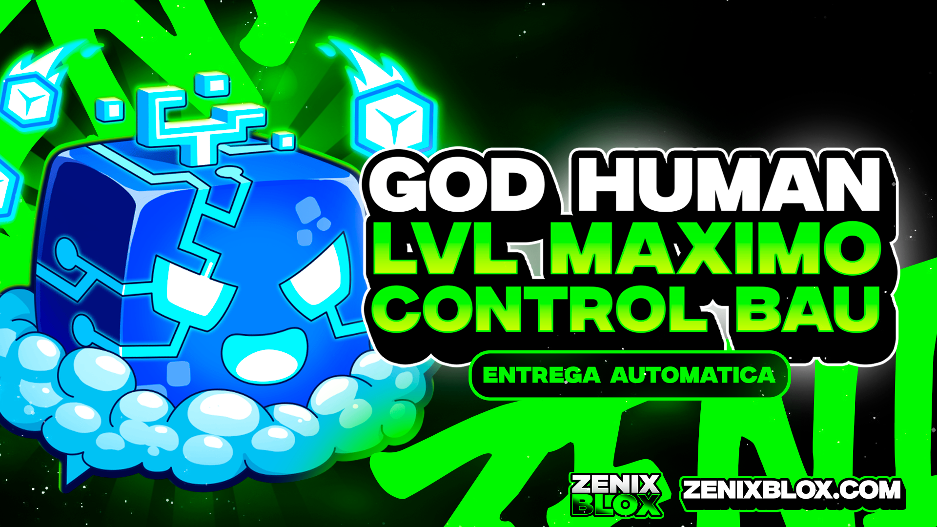 🎮 LEVEL 2800 + CONTROL NO INVETARIO COM GOD HUMAN