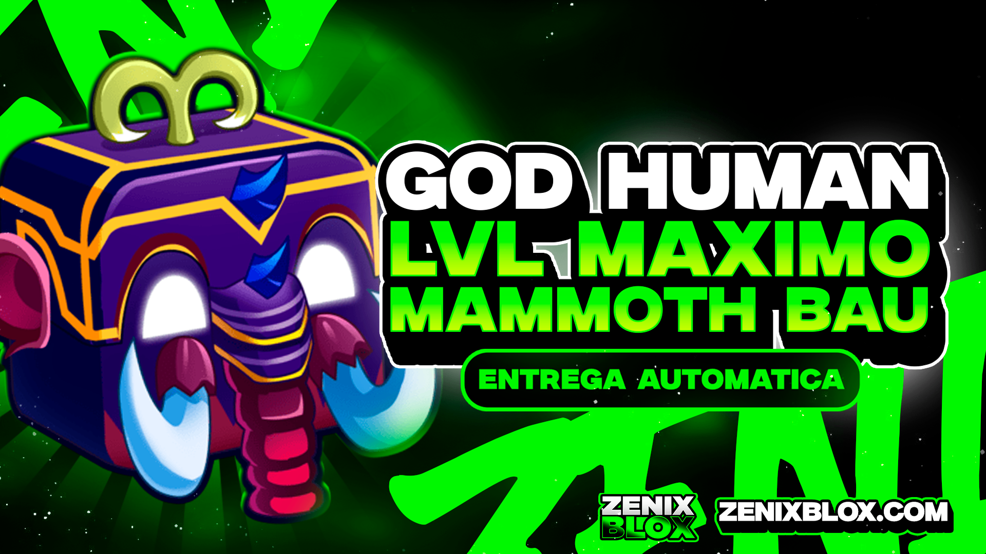 🐘 LEVEL 2800 + MAMUTE NO INVETARIO COM GOD HUMAN