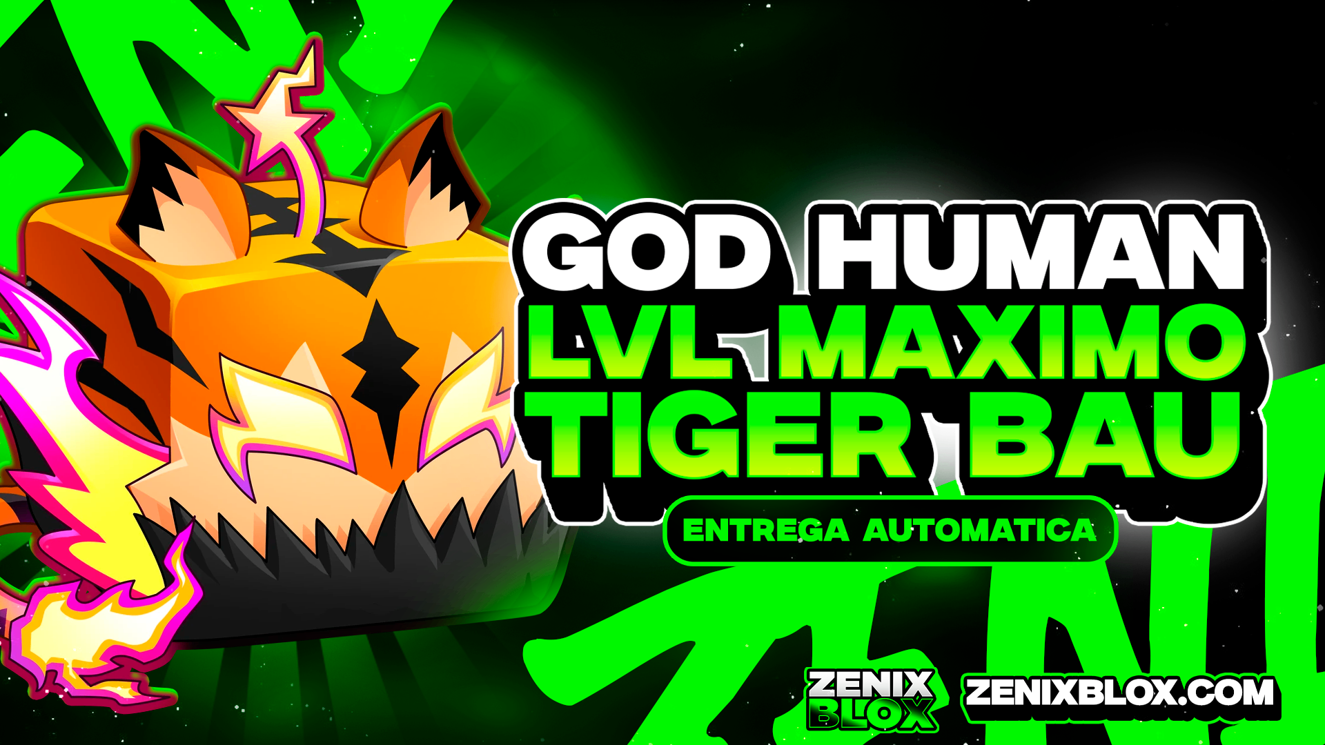 🐯 LEVEL 2800 + TIGER NO INVETARIO COM GOD HUMAN