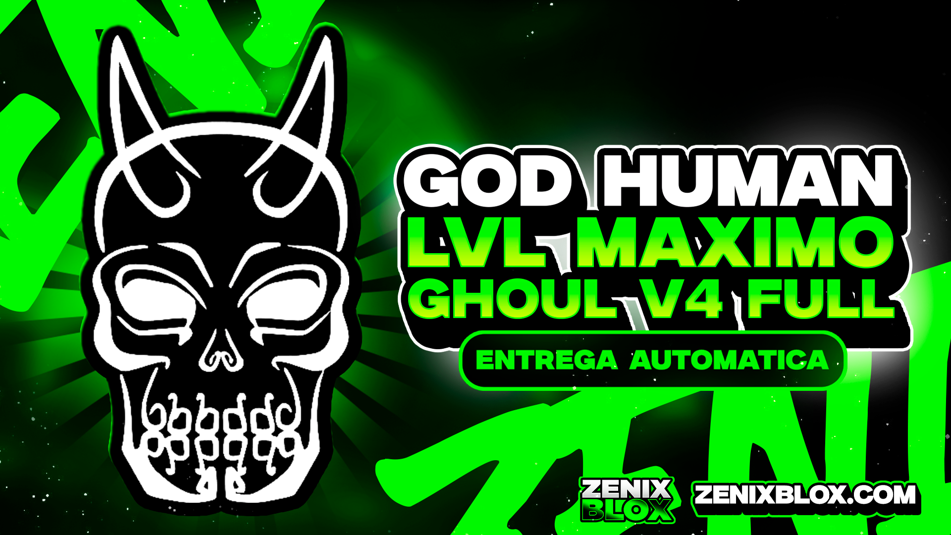 😈 LEVEL 2800 + GHOUL V4 FULL COM GOD HUMAN E CDK