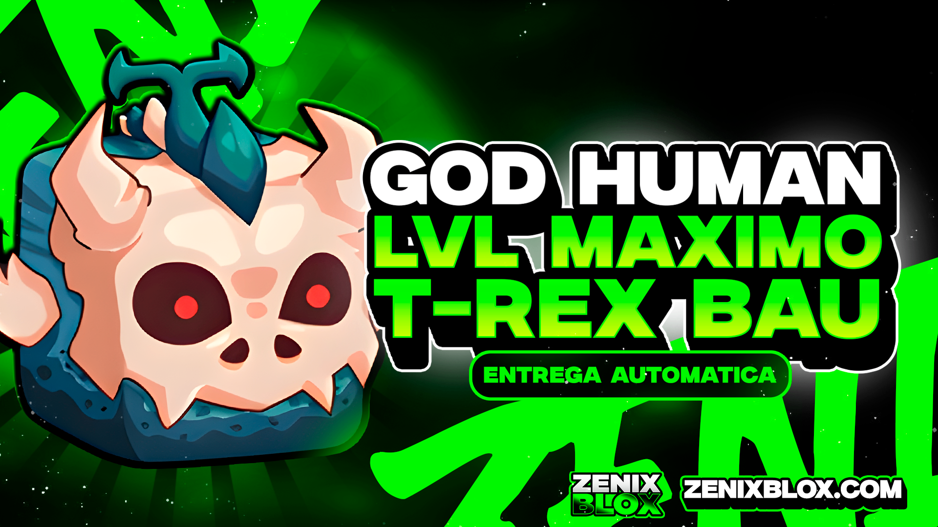 🦖 LEVEL 2800 + TREX NO INVETARIO COM GOD HUMAN