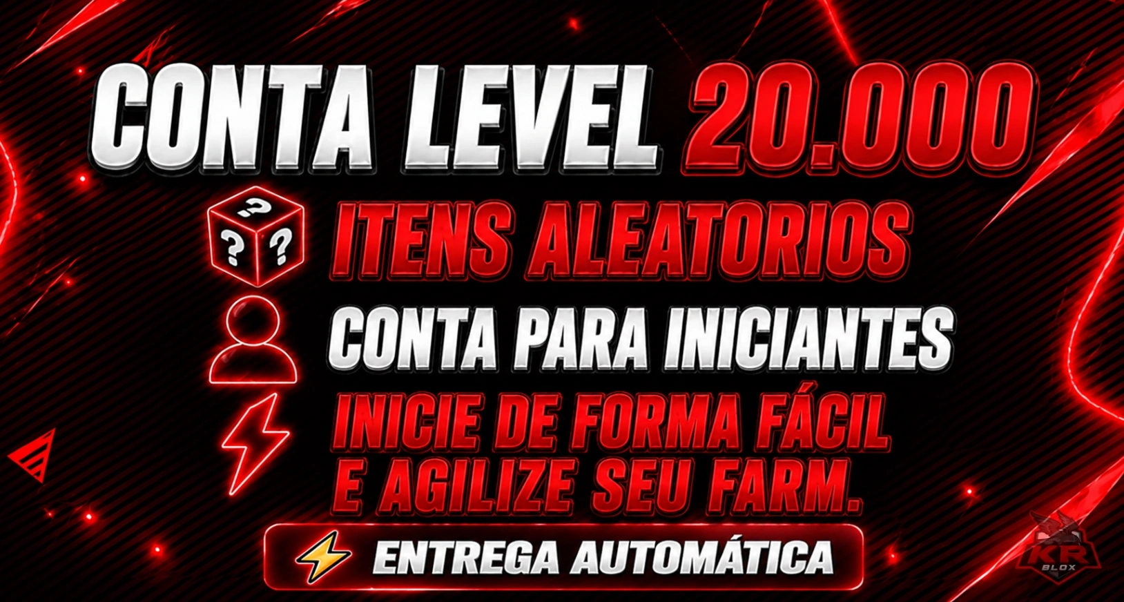 CONTA LEVEL 20.000 + ITENS ALEATORIOS + RACE + TRAITS