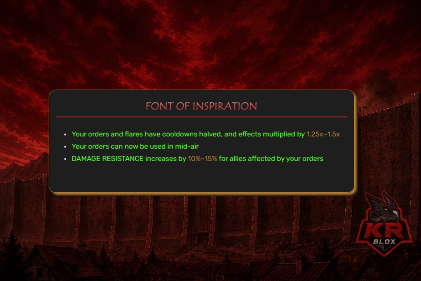 FONT OF INSPIRATION - [PRECISA DE PRESTIGIO 2 + 480K GOLD]