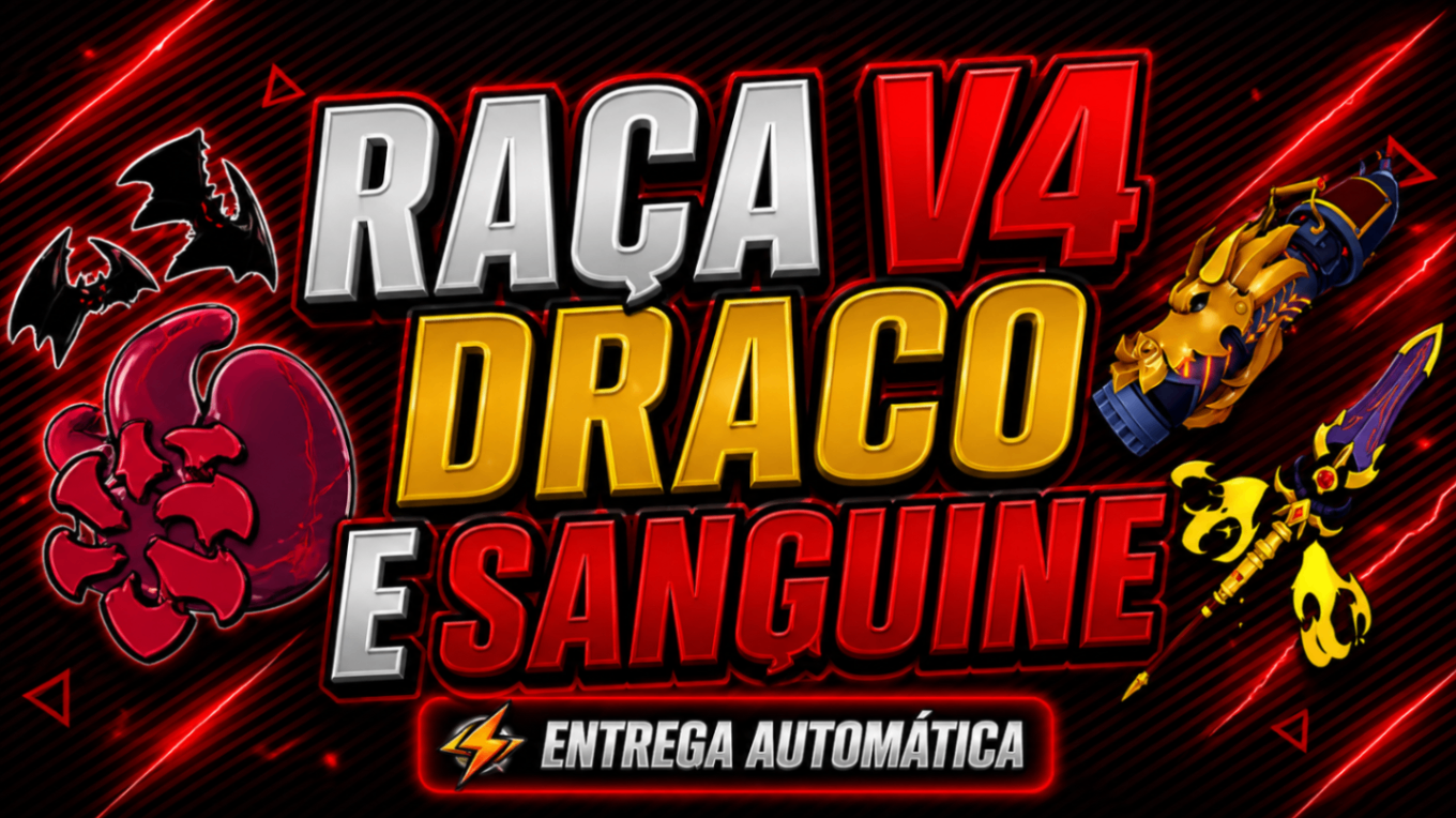 🩸🐲 LVL 2800 + SANGUINE ART + CDK + SK + RAÇA V4 DRACO FULL
