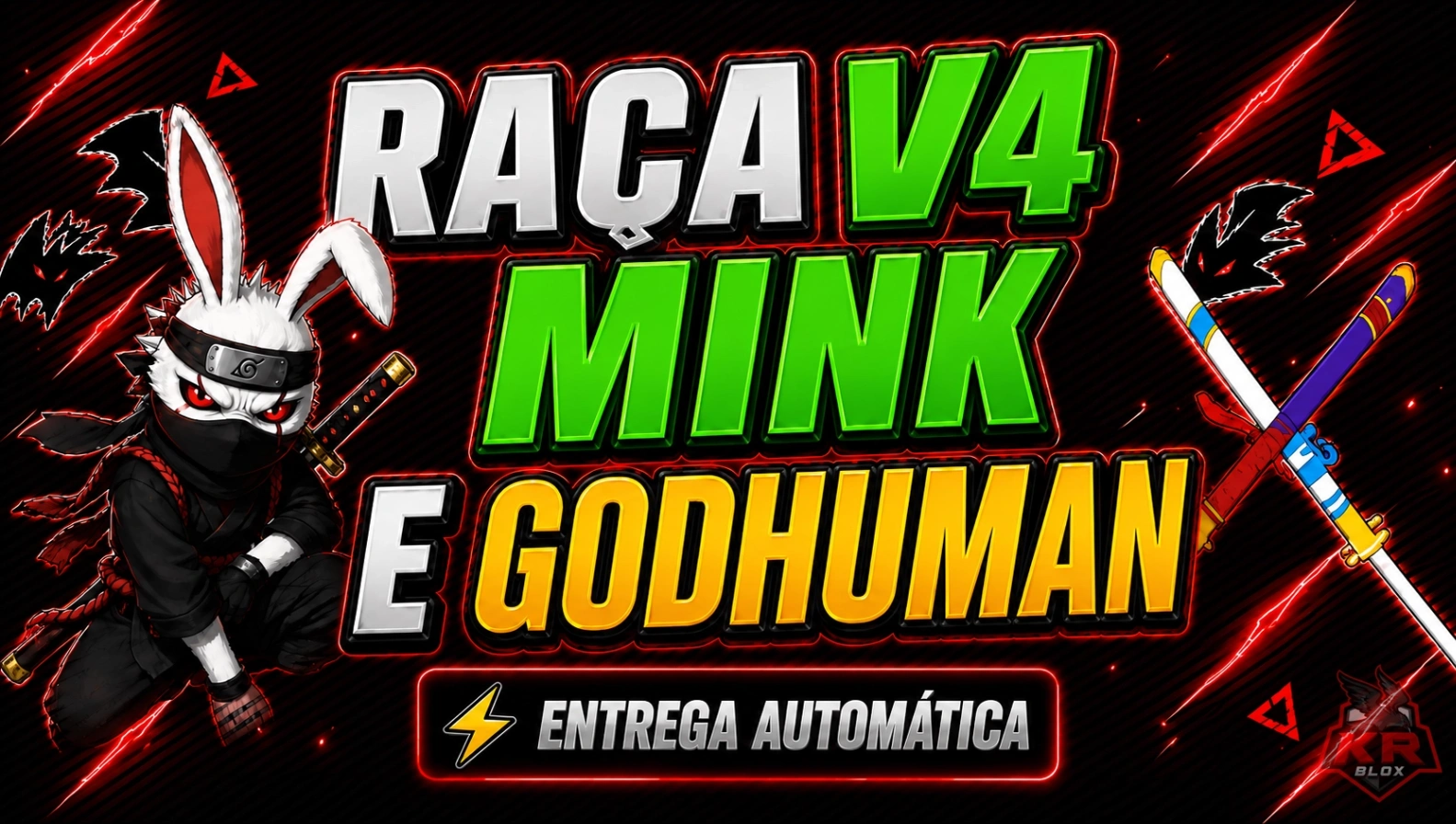 👊🐇 LVL 2800 + GODHUMAN + CDK + SG + RAÇA V4 MINK FULL