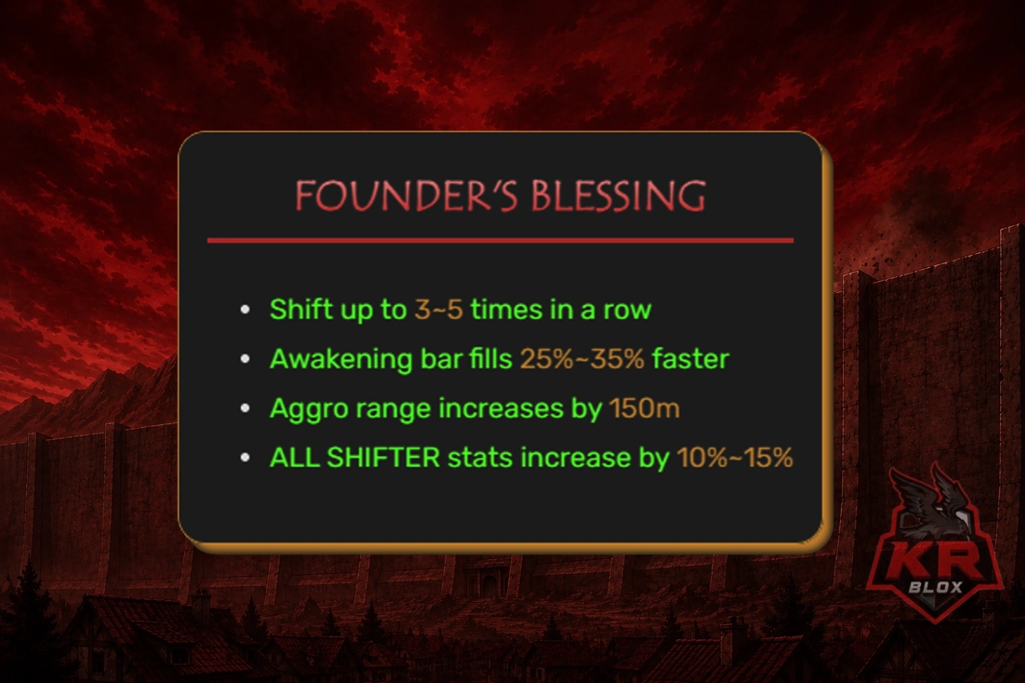 FOUNDER’S BLESSING - [PRECISA DE PRESTIGIO 2 + 480K GOLD]