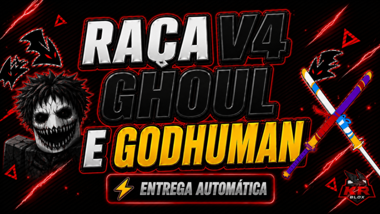 👊👨‍🎤 LVL 2800 + GODHUMAN + CDK + SG + RAÇA V4 GHOUL FULL