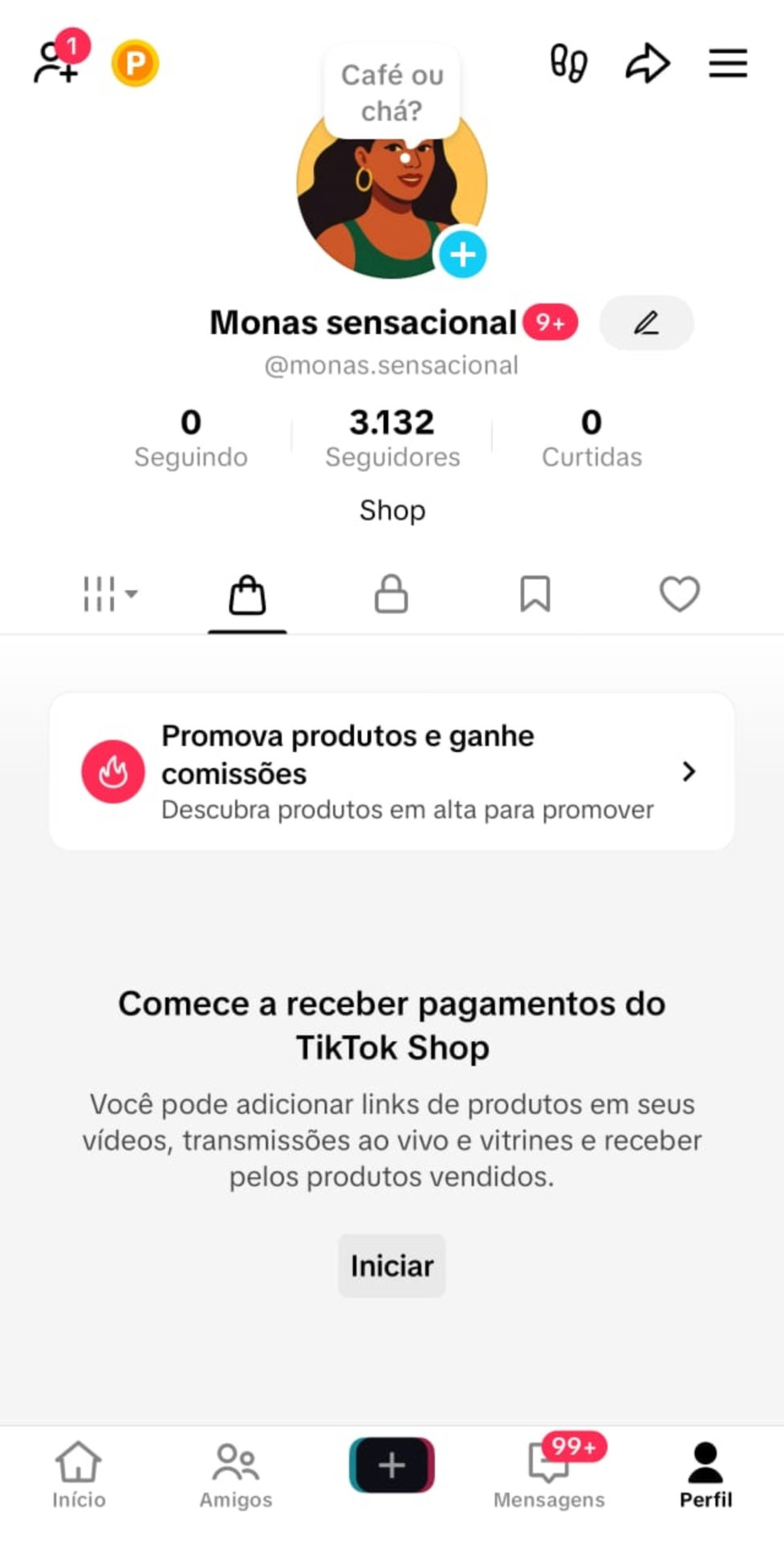[SHOP] TikTok 3 mil seguidores com TikTok Shop ativo