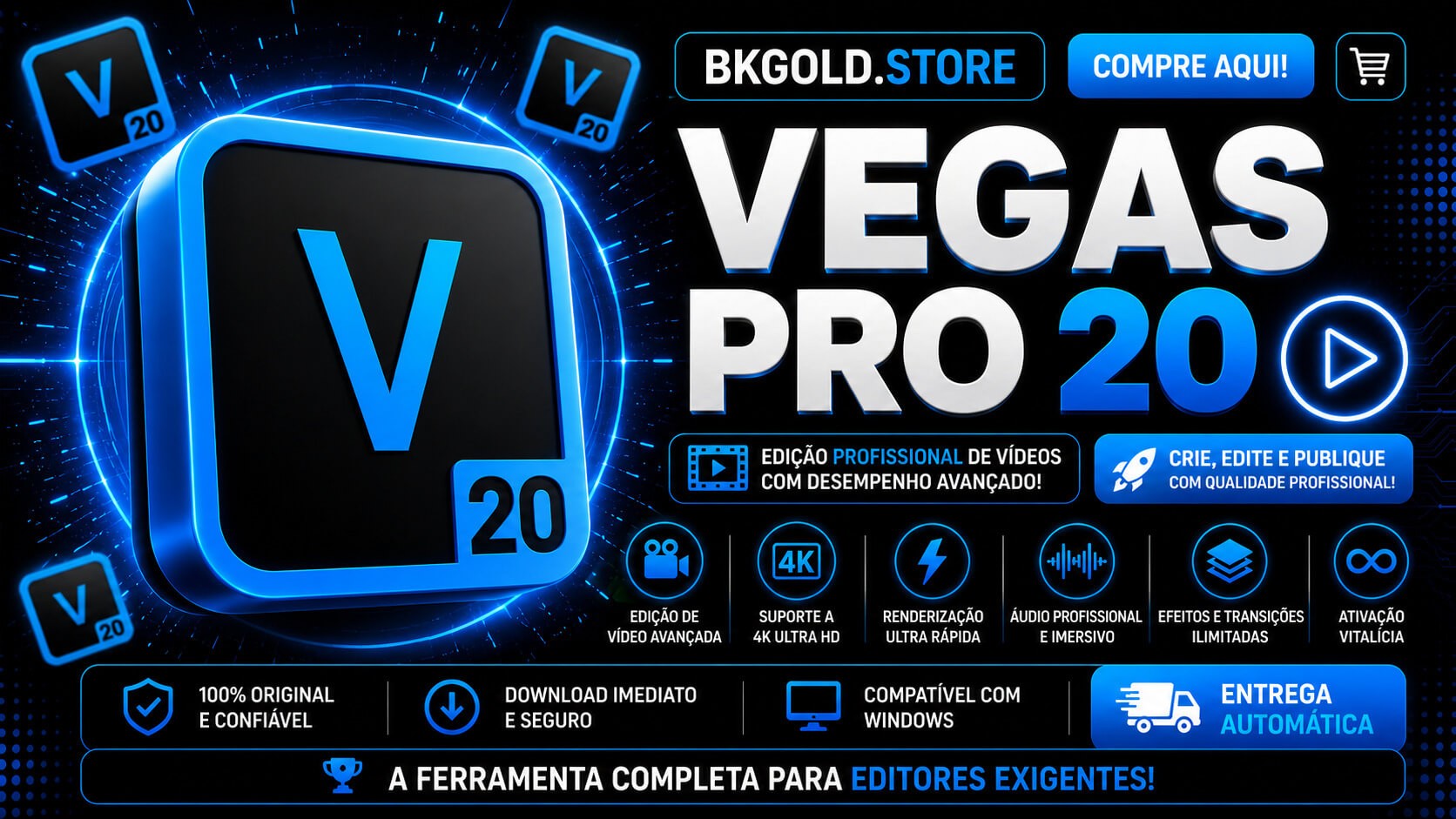 Vegas Pro 20 — Tudo Desbloqueado