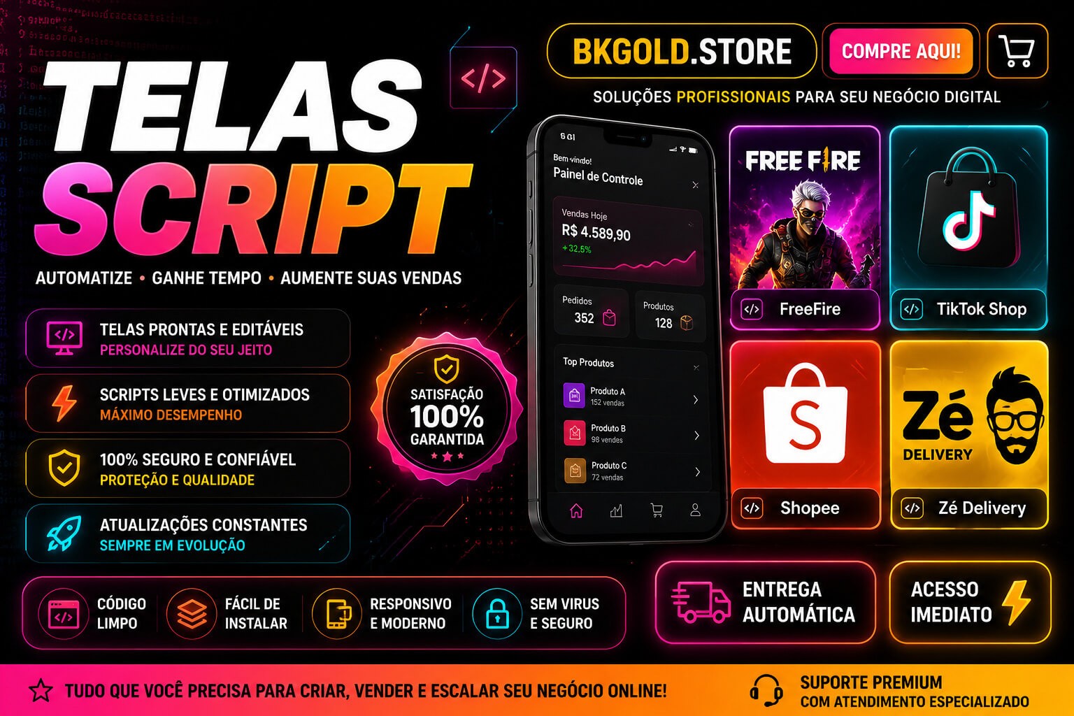 Telas Script HTML