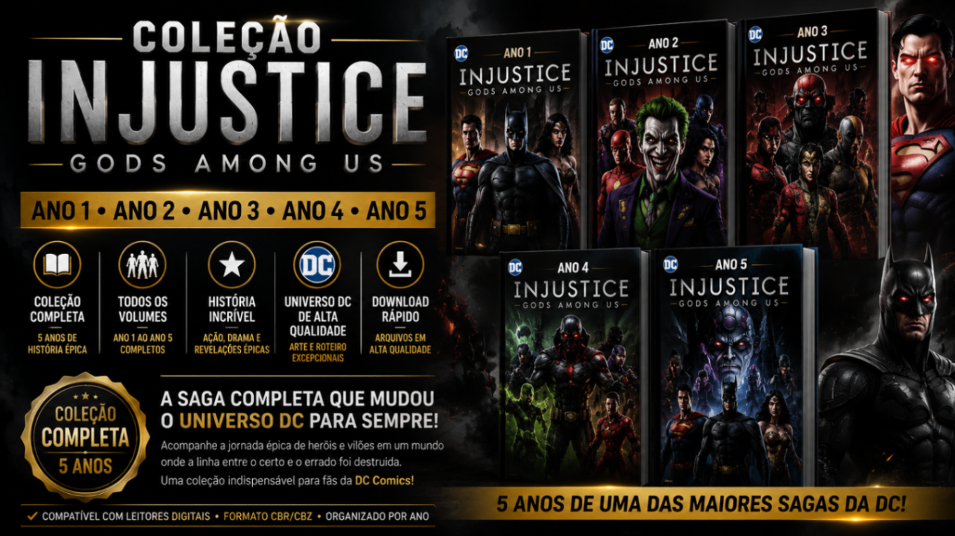 COLEÇÃO INJUSTICE: GODS AMONG US – ANO 1 AO ANO 5 EM PDF